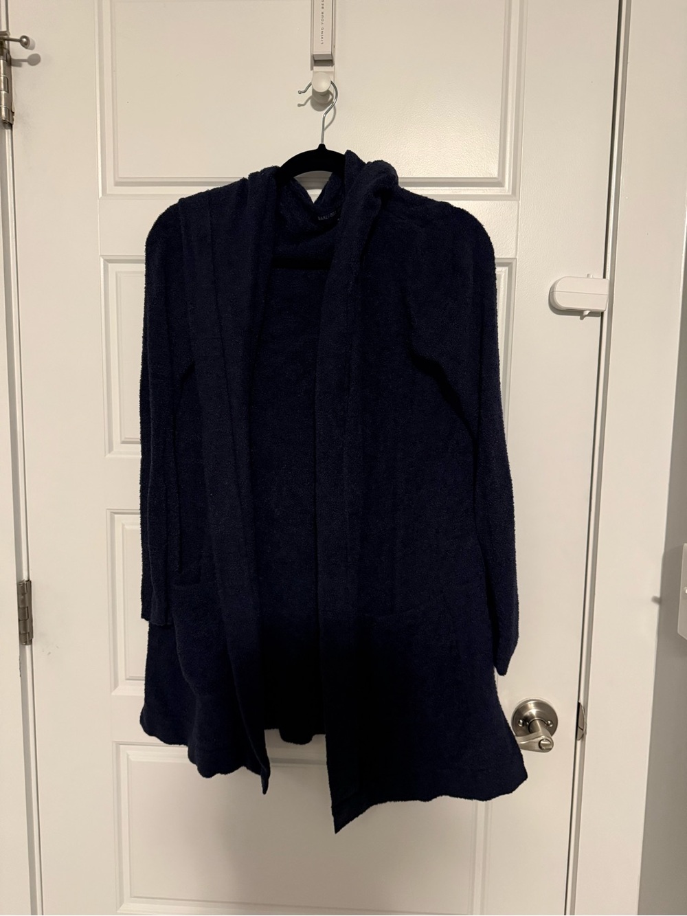Barefoot Dreams Navy CozyChic Lite® Hooded cardigan